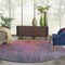 Homeroots 8 ft. Round Rainbow Abstract Striations Area Rug 385277 - alternate 3